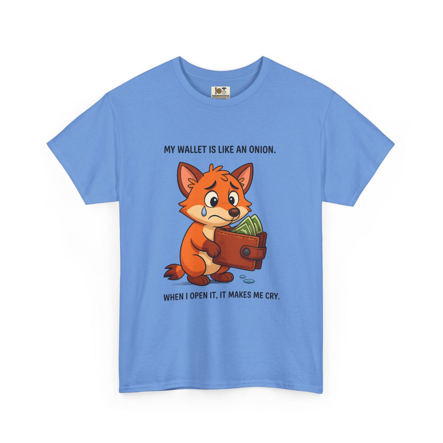 Fun Animal Graphic Tee, Funny Wallet Onion Tee, Cute Fox Shirt, Gift for Animal Lovers, Humorous Cotton T-shirt, Casual Everyday Wear