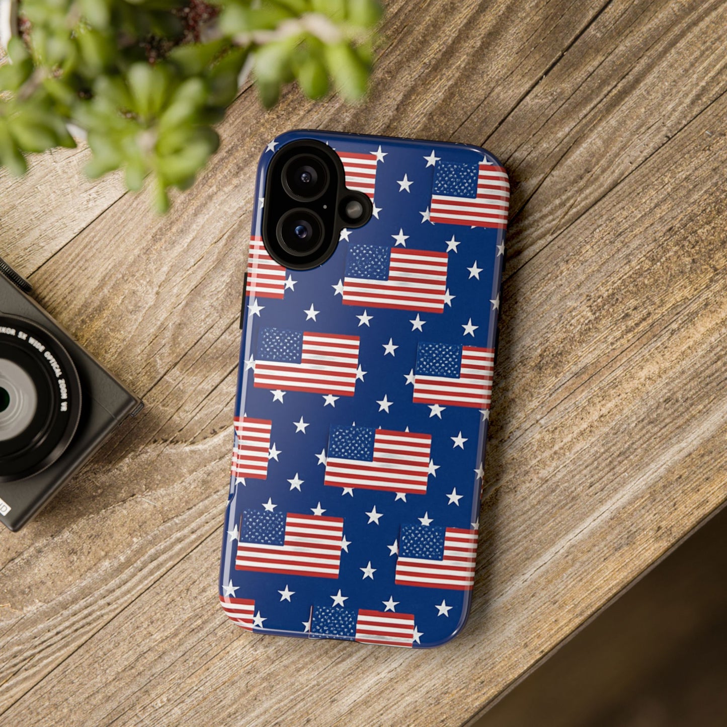 Patriotic Phone Case, Independence Day Accessories, American Flag Design, Star-Spangled Cover, Summer BBQ Gift
