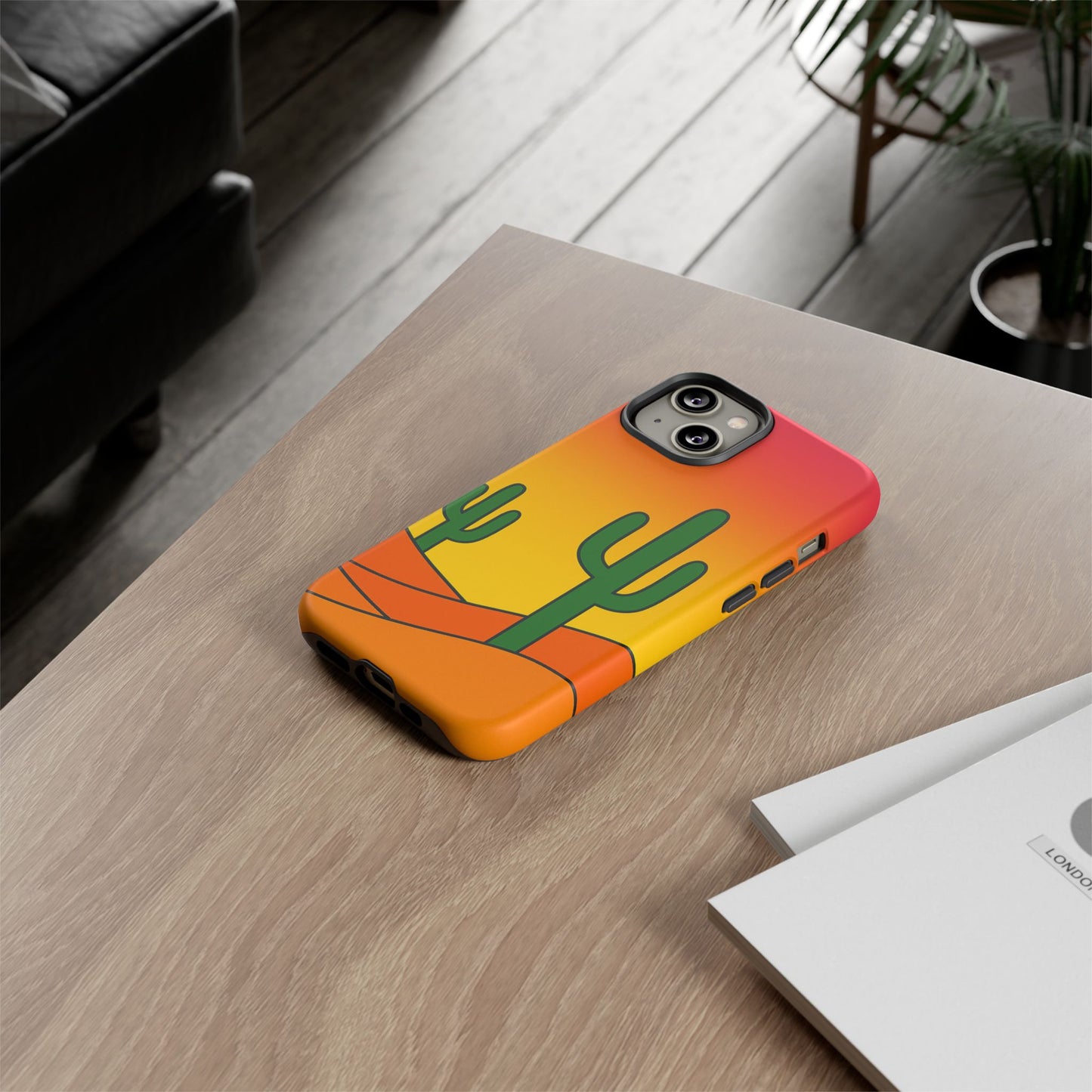 Desert Vibes Phone Case, Tough Cases, Cactus Design, Colorful Phone Cover, Summer Aesthetic, Unique Gift Idea