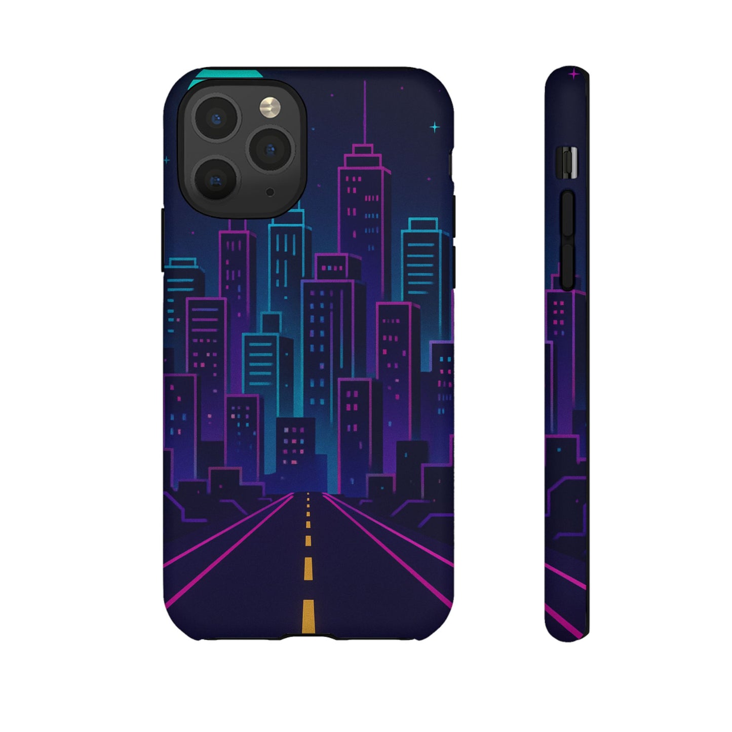 Cityscape Phone Case, Tough Cases, Urban Style, Nighttime Vibe, Phone Cover, Gift for City Lovers, Modern Design