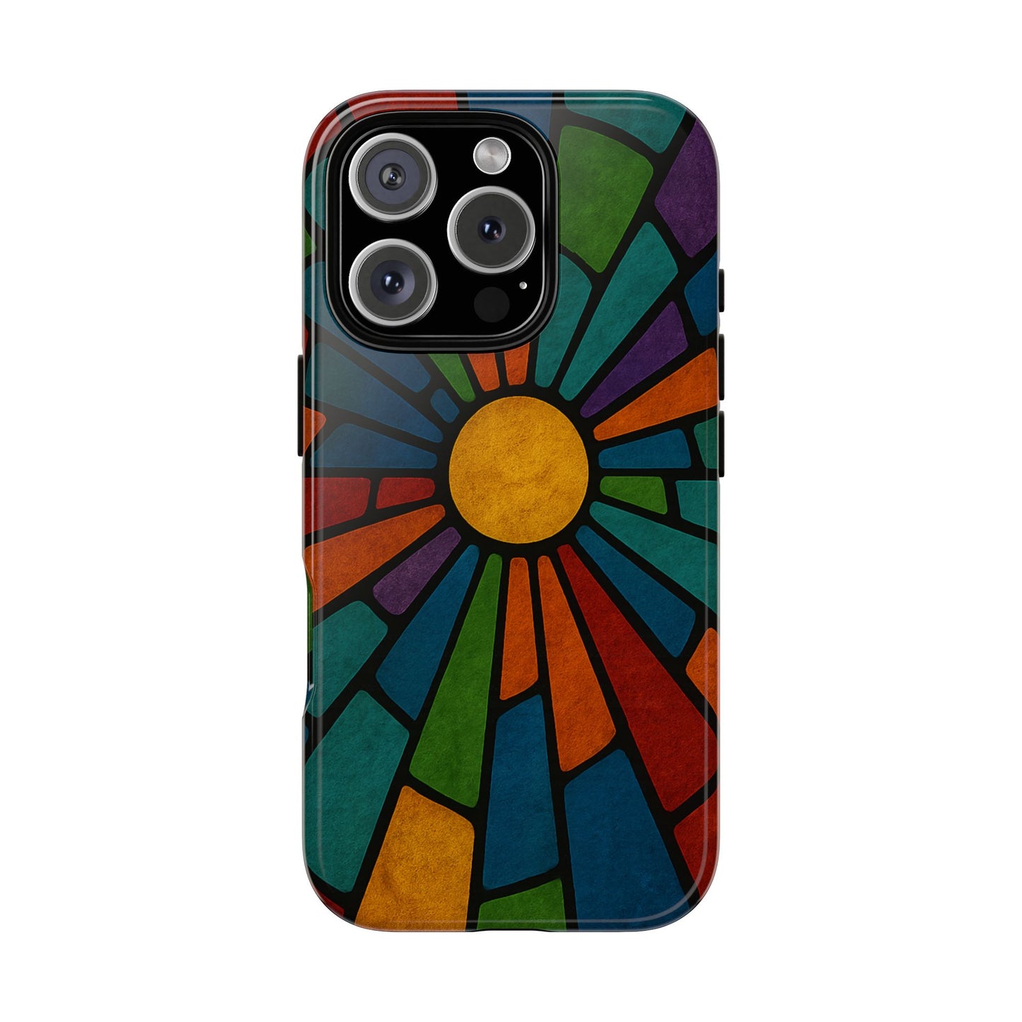 Colorful Stained Glass Phone Case, Tough Cases, Artistic Phone Cover, Vibrant Mobile Accessory, Unique Gift for Art Lovers
