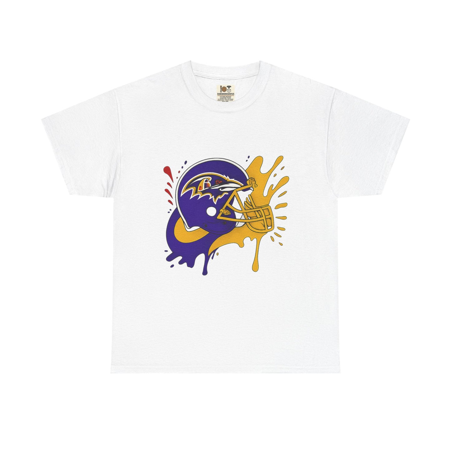 Baltimore Ravens Paint Splash Unisex Heavy Cotton Tee, Sports T-shirt, Football Fan Gift, Game Day Apparel, Team Pride Shirt