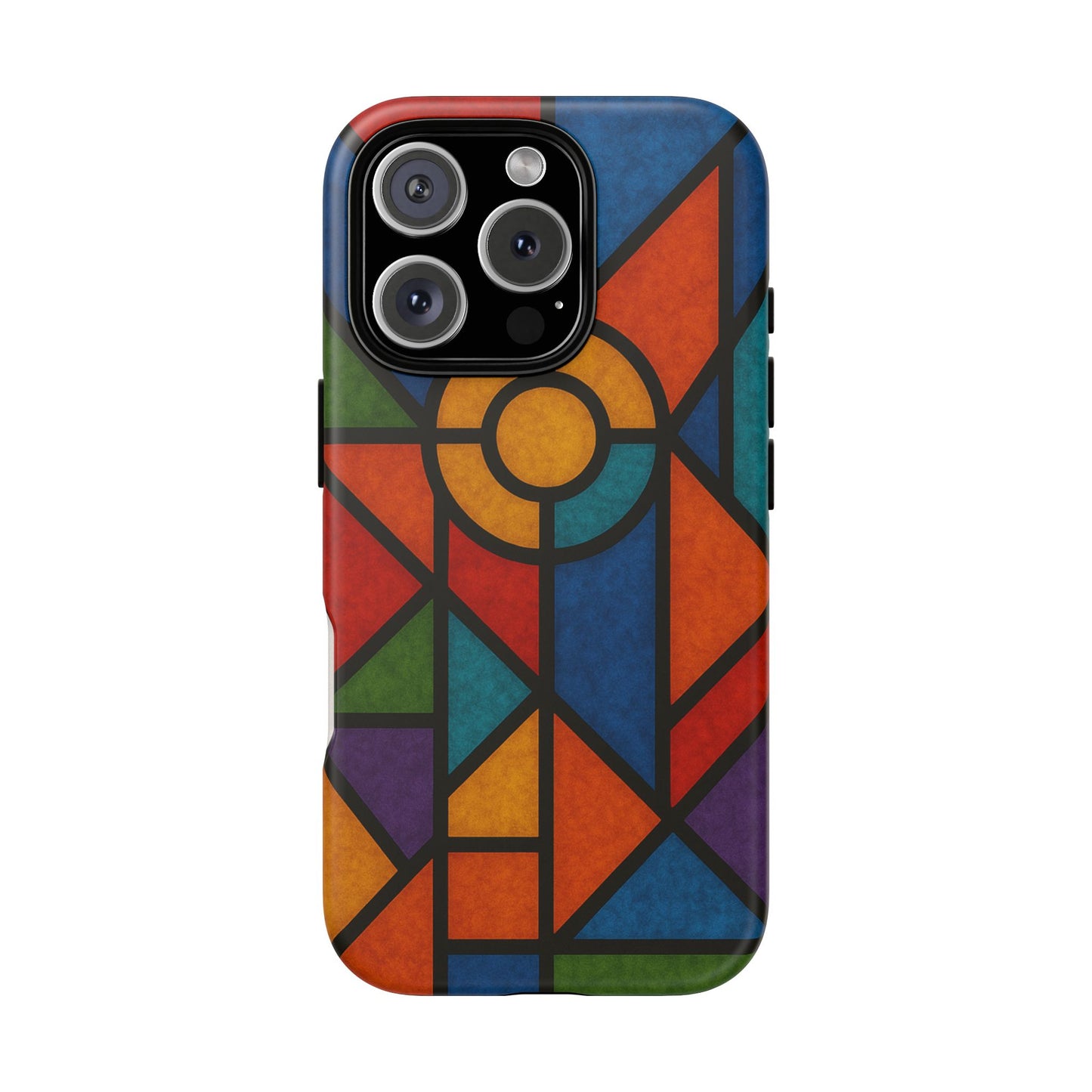 Colorful Stained Glass Phone Case, Artistic Phone Cover, Vibrant Protective Case, Unique Gift for Art Lovers, Stylish Smartphone Accessory