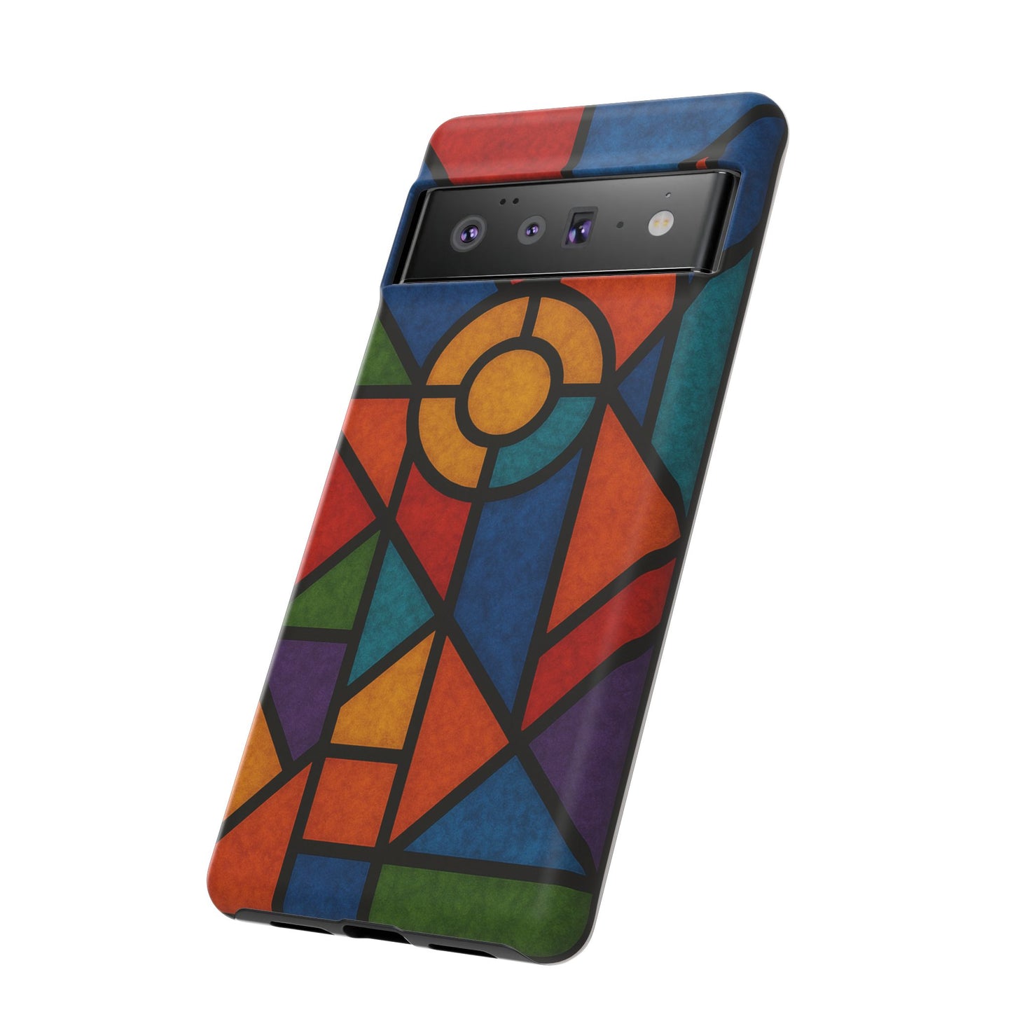Colorful Stained Glass Phone Case, Artistic Phone Cover, Vibrant Protective Case, Unique Gift for Art Lovers, Stylish Smartphone Accessory