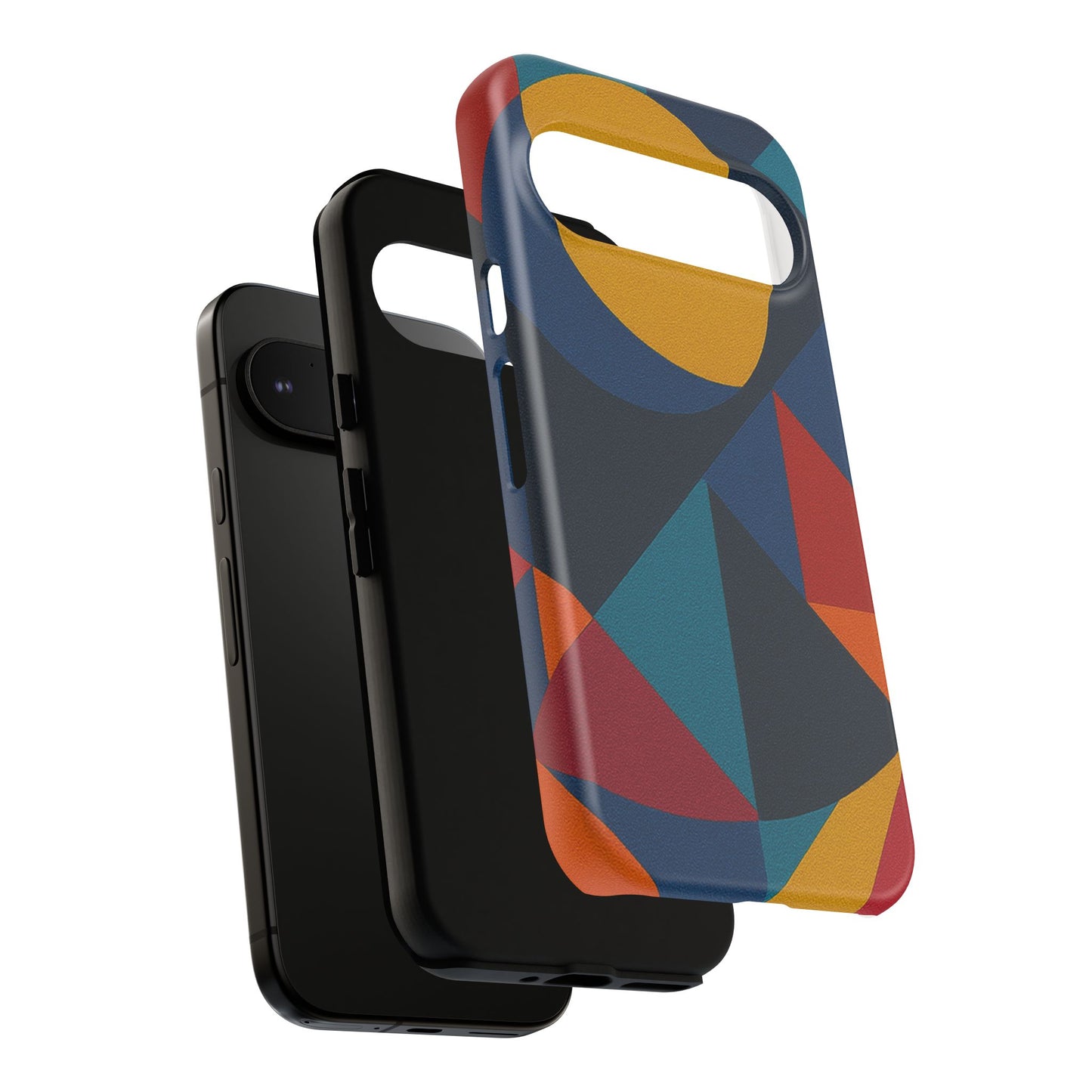 Vibrant Phone Case, Colorful Phone Cover, Geometric Design, Artistic Gift, Trendy Accessory, Vibrant Colors, Unique Design