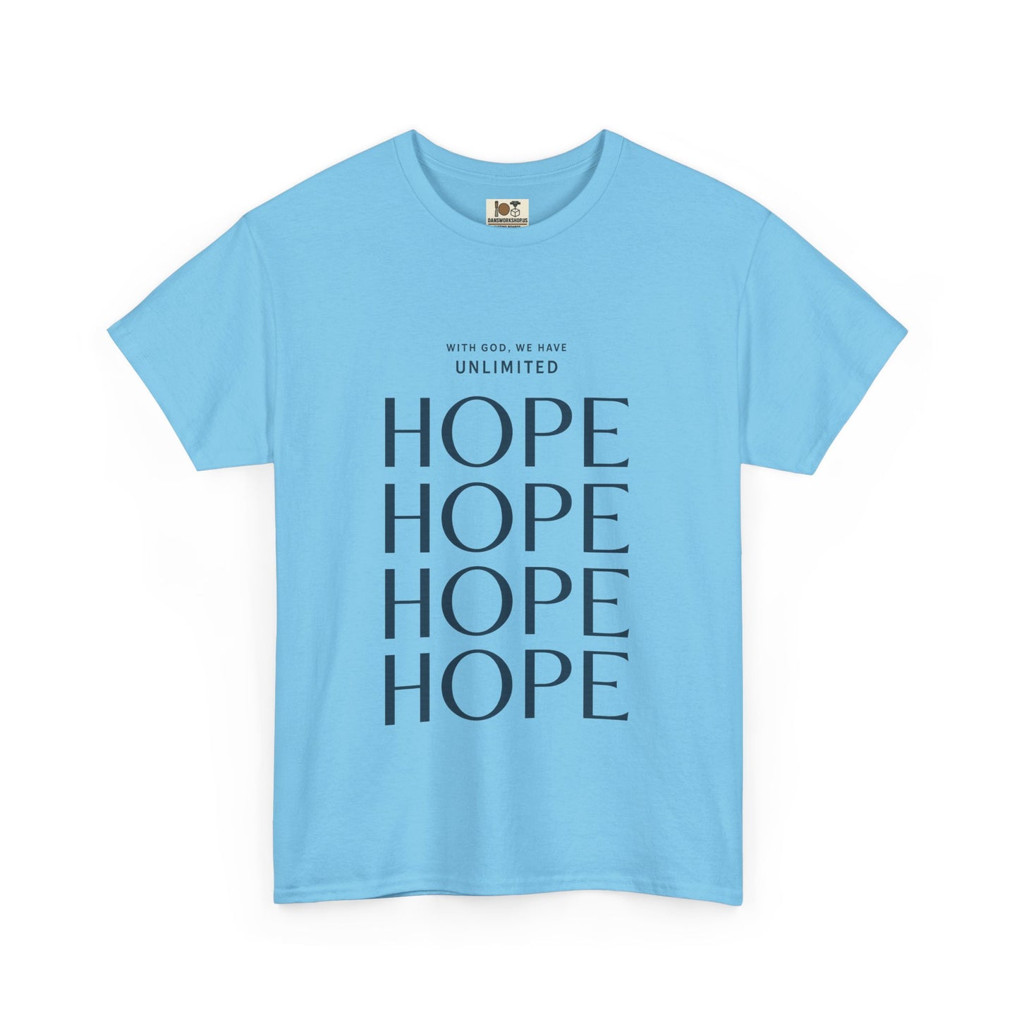 Unisex Heavy Cotton Tee: 'HOPE' Motivational T-Shirt, Gift for Inspiration, Casual Wear, Fundraiser Apparel, Positive Vibes