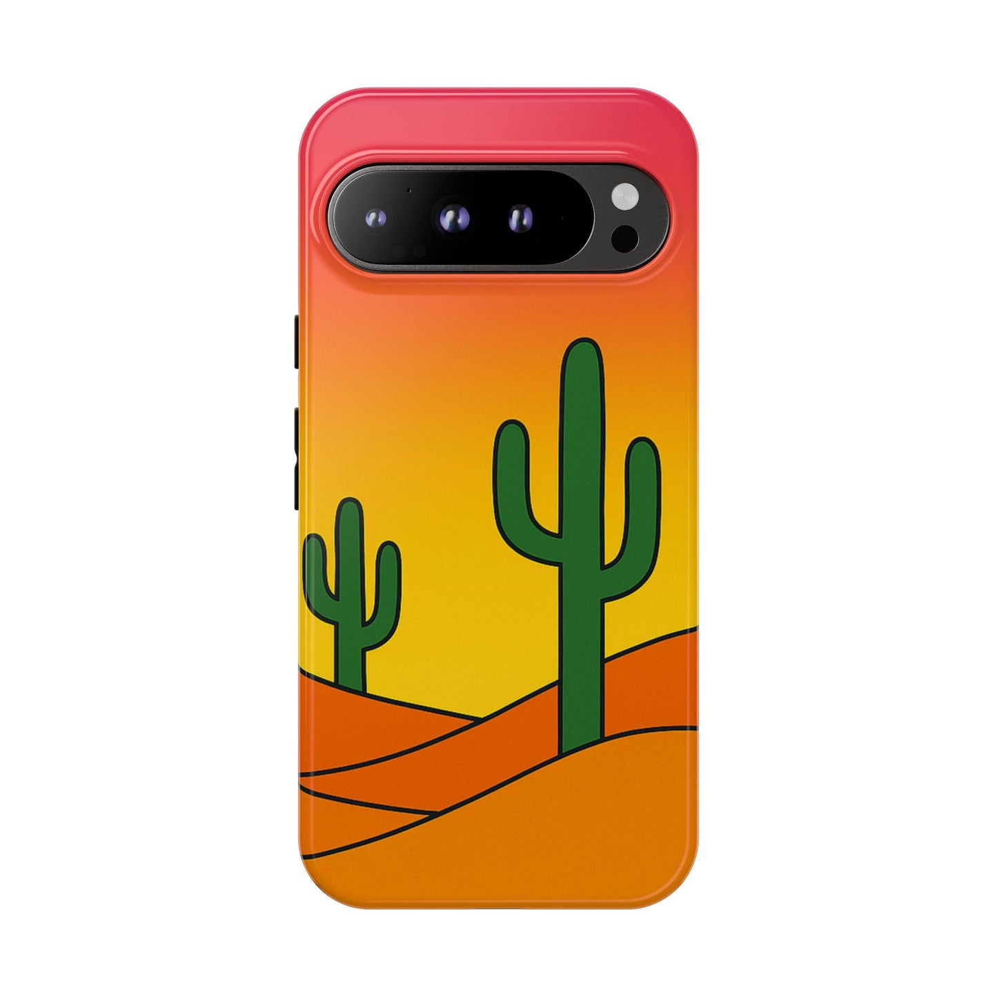 Desert Vibes Phone Case, Tough Cases, Cactus Design, Colorful Phone Cover, Summer Aesthetic, Unique Gift Idea