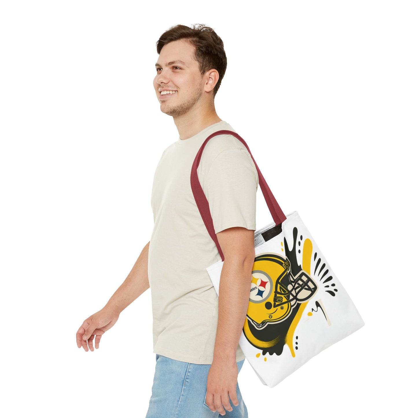 Steelers Inspired Tote Bag, Football Fan Accessory, Game Day Tote, Sports Bag, Personalized Gift for Him