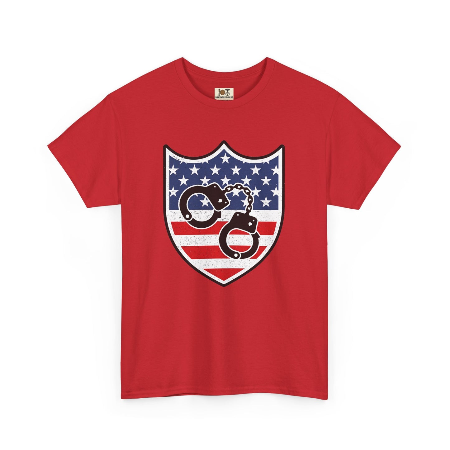Patriotic Cycle Tee - Unisex Heavy Cotton Shirt, USA Flag Design, Biker Gift, Independence Day Apparel, Casual Wear