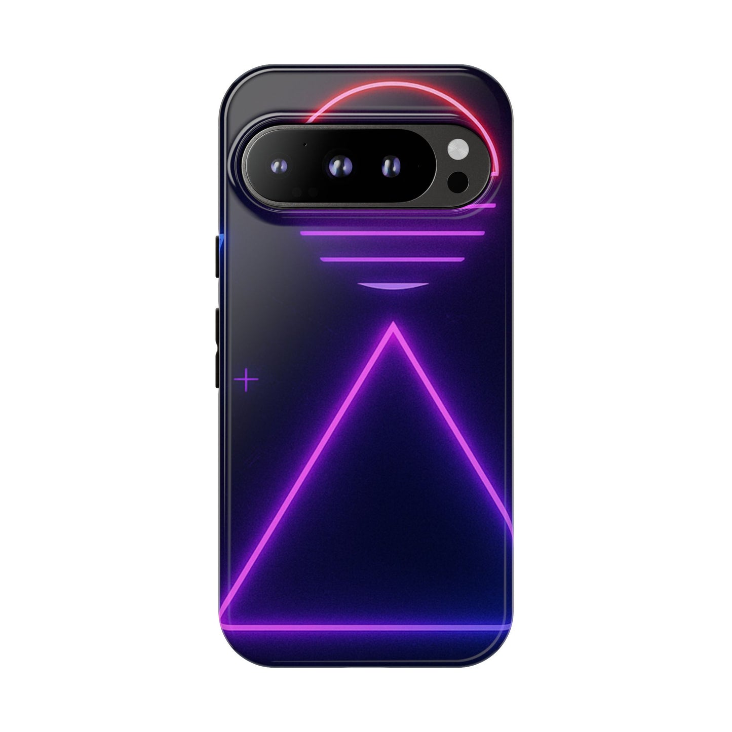 Retro Neon Phone Case, Tough Cases for iPhone, 80s Aesthetic Phone Cover, Abstract Neon Design, Gift for Tech Lovers