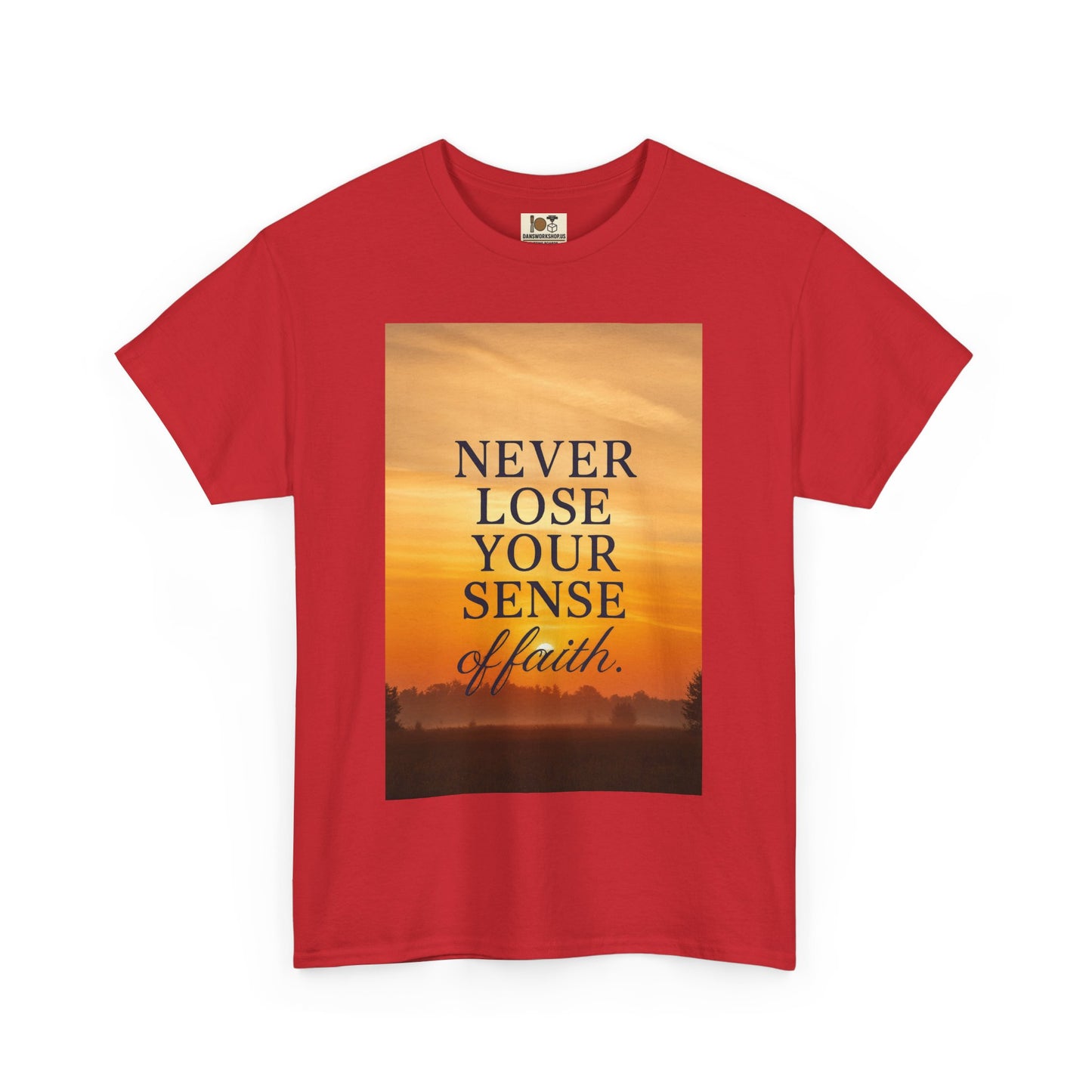 Inspirational Faith Tee, Unisex Heavy Cotton Tee for Daily Wear, Motivational Gift, Faith-Based Apparel, Spiritual Inspiration Shirt