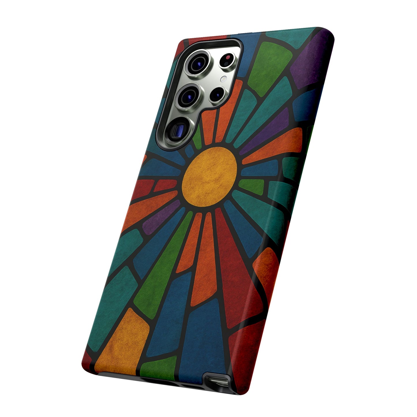 Colorful Stained Glass Phone Case, Tough Cases, Artistic Phone Cover, Vibrant Mobile Accessory, Unique Gift for Art Lovers
