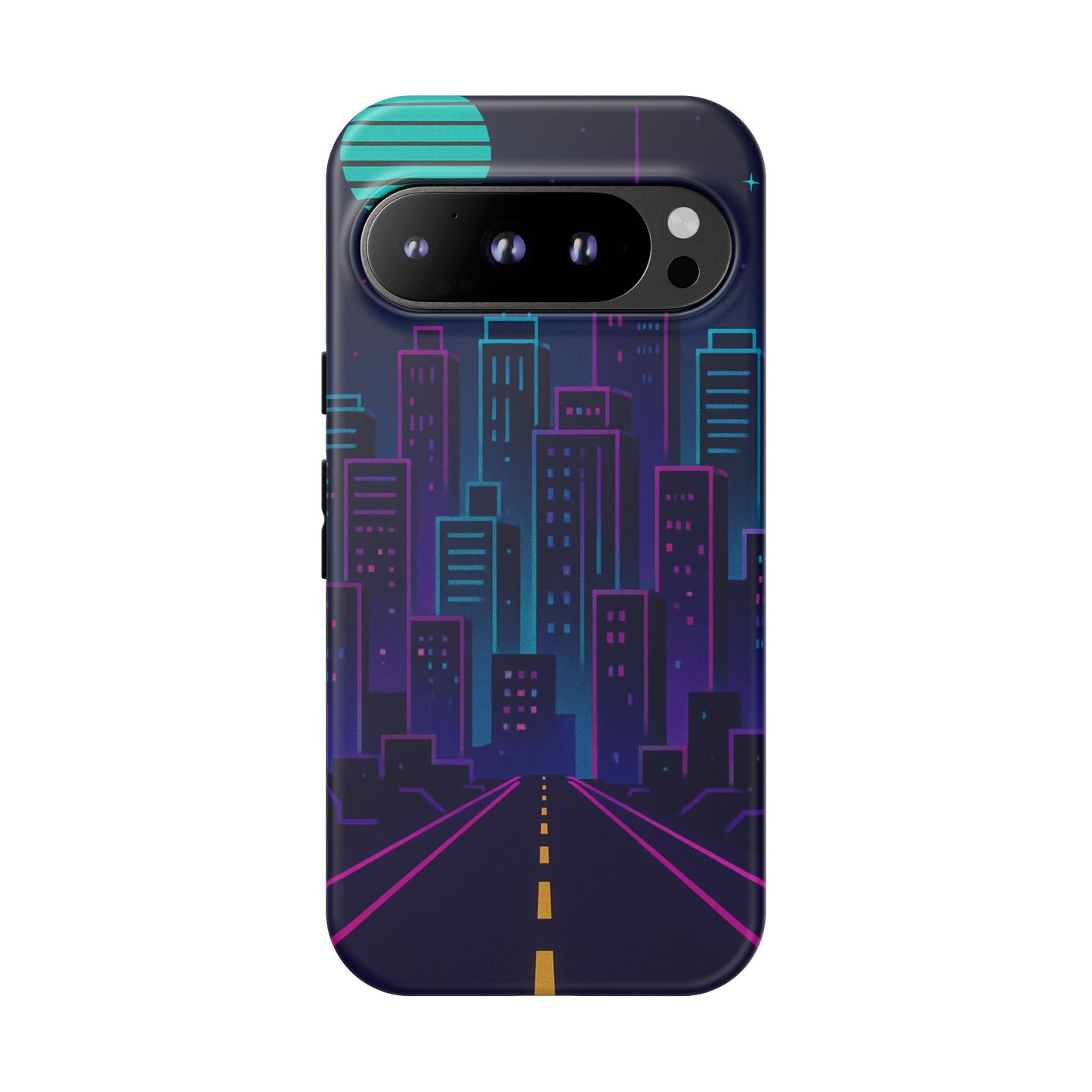 Cityscape Phone Case, Tough Cases, Urban Style, Nighttime Vibe, Phone Cover, Gift for City Lovers, Modern Design