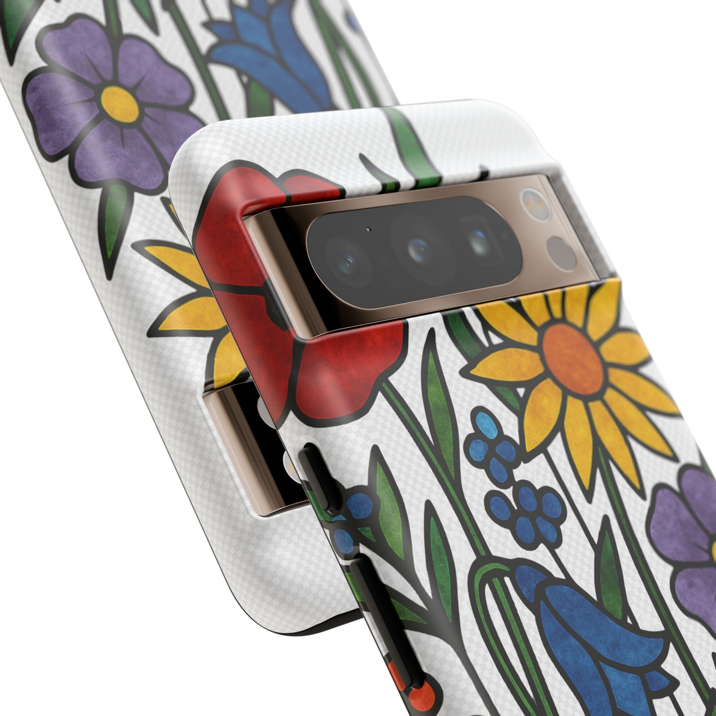 Floral Phone Case, Vibrant Flower Design, Tough Protection, Gift for Nature Lovers, Spring Decor