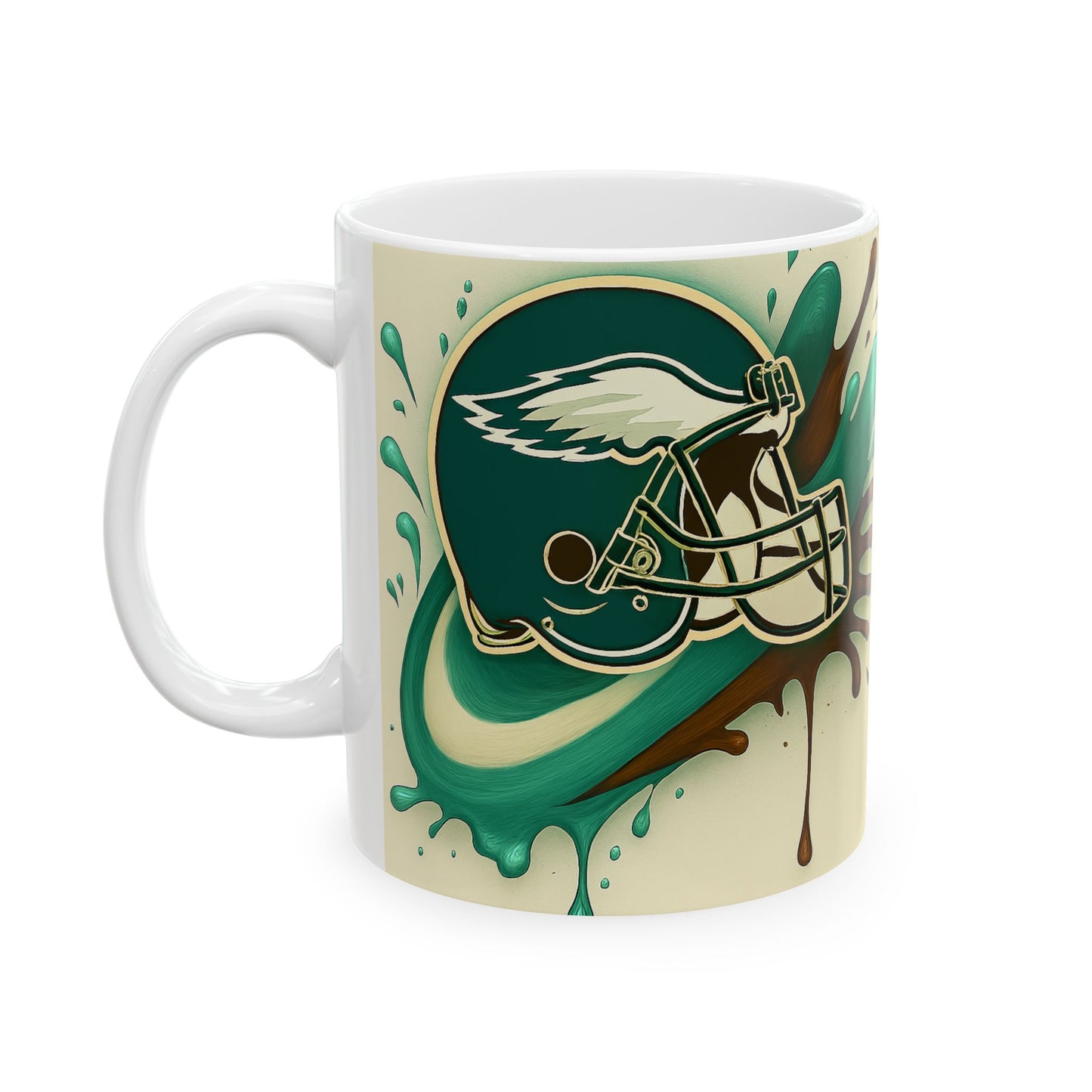 Sporty Ceramic Mug for Coffee Lovers, Fun Gift for Sports Fans, Unique Drinkware for Game Days, Personalized Team Mug, 11oz and 15oz Sizes