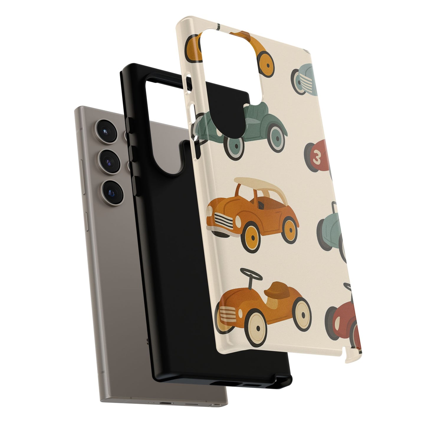 Vintage Car Phone Case, Tough Cases, Kids Gift, Car Lover Accessory, Retro Style, Phone Protection, Unique Design, pedal cars