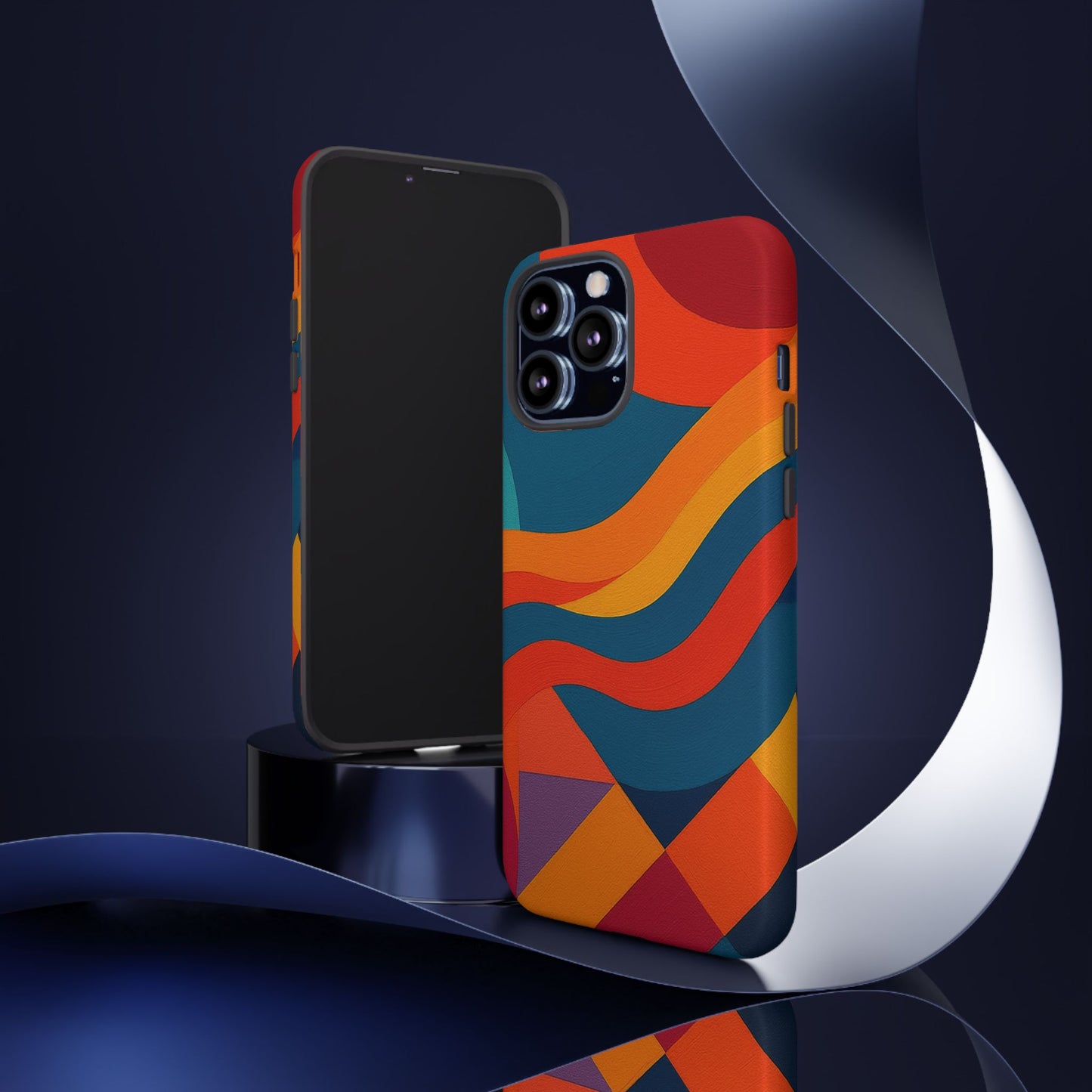 Vibrant Phone Case, Abstract Design Cover, Tough Cases for All Occasions, Stylish Gift for Tech Lovers, Modern Phone Accessories
