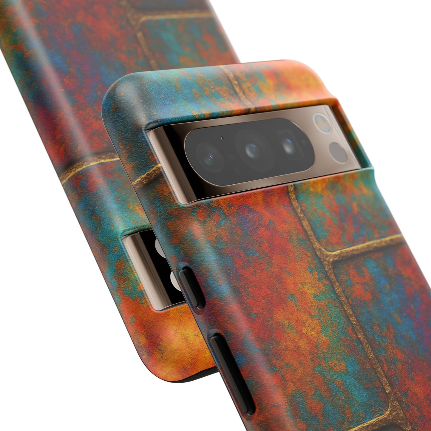 Colorful Textured Phone Case, Vibrant iPhone Cover, Tough Protective Shell, Unique Mobile Accessory, Artisan Phone Protection