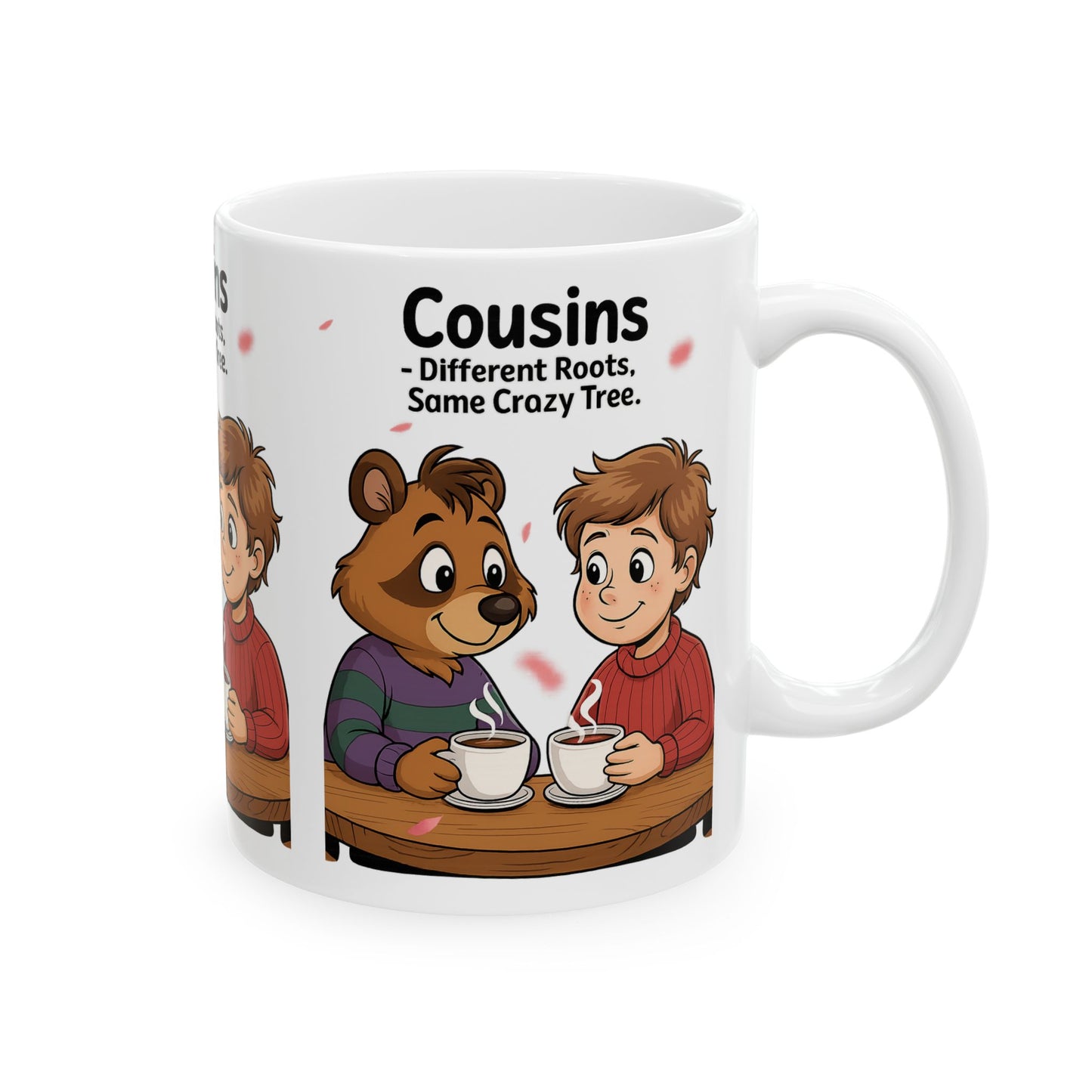Cousins Ceramic Mug - Perfect Gift for Family, Cousin Reunion, Birthday, Just Because, Cute Bear Design
