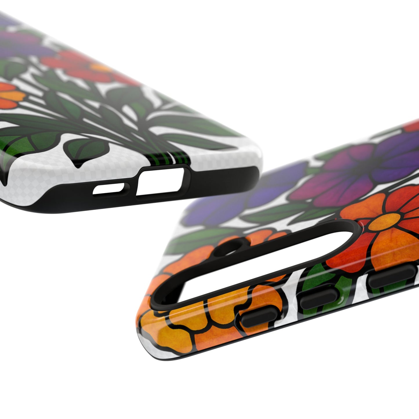 Floral Phone Case, Tough Cases with Colorful Flower Design, Gift for Flower Lovers, Summer Accessories, Trendy Phone Cover