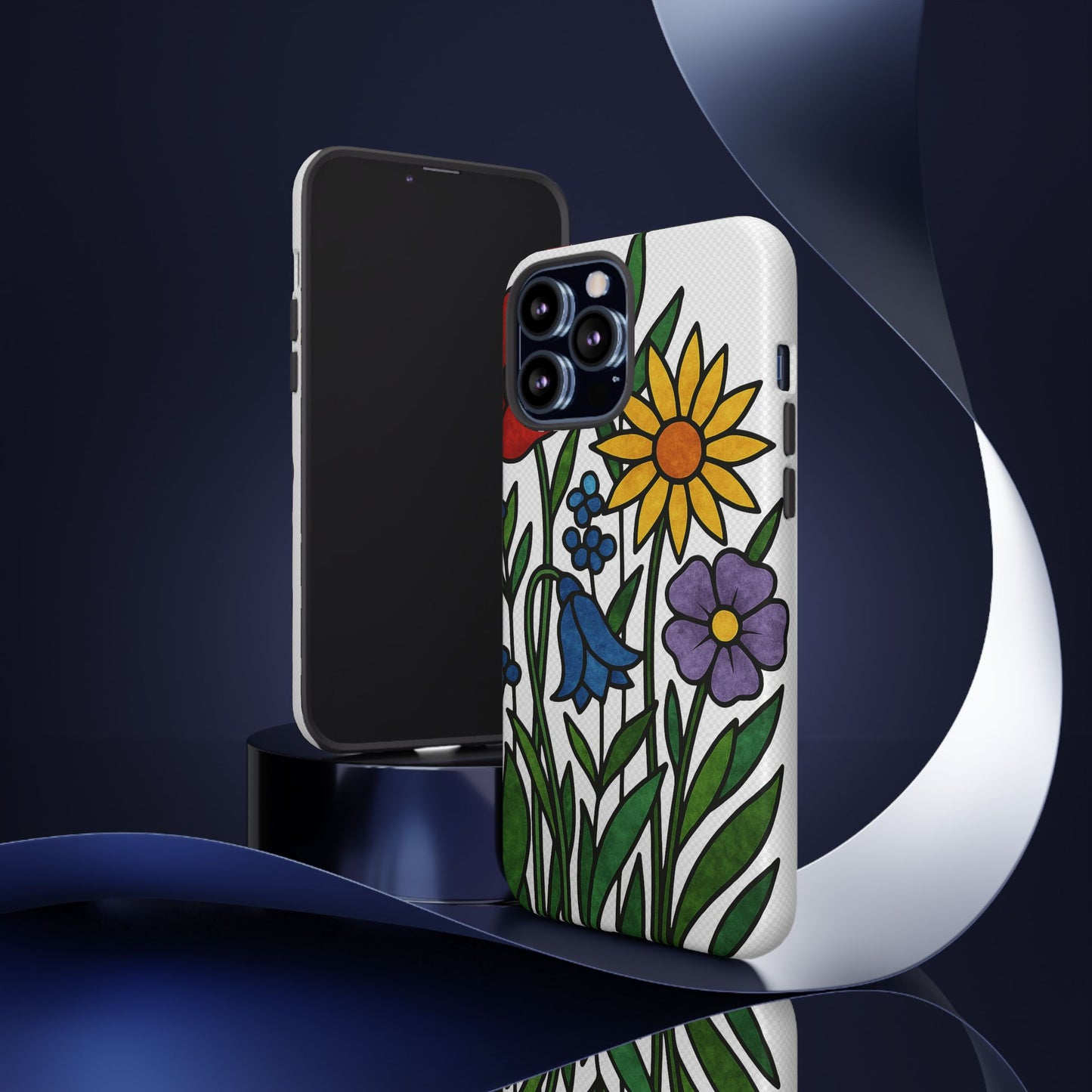 Floral Phone Case, Vibrant Flower Design, Tough Protection, Gift for Nature Lovers, Spring Decor