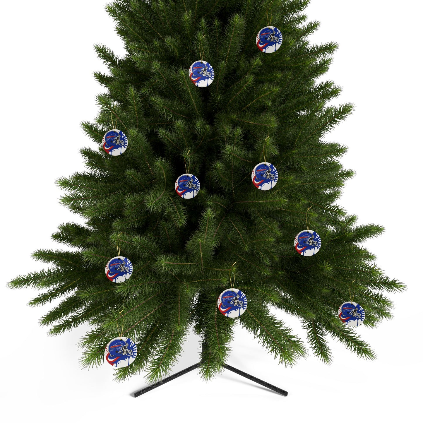 Buffalo Bills Ceramic Ornaments, NFL Holiday Decor, Sports Tree Ornaments, Fan Gift, Football Christmas Decorations