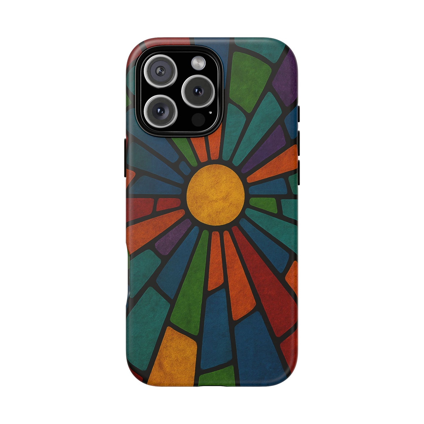 Colorful Stained Glass Phone Case, Tough Cases, Artistic Phone Cover, Vibrant Mobile Accessory, Unique Gift for Art Lovers
