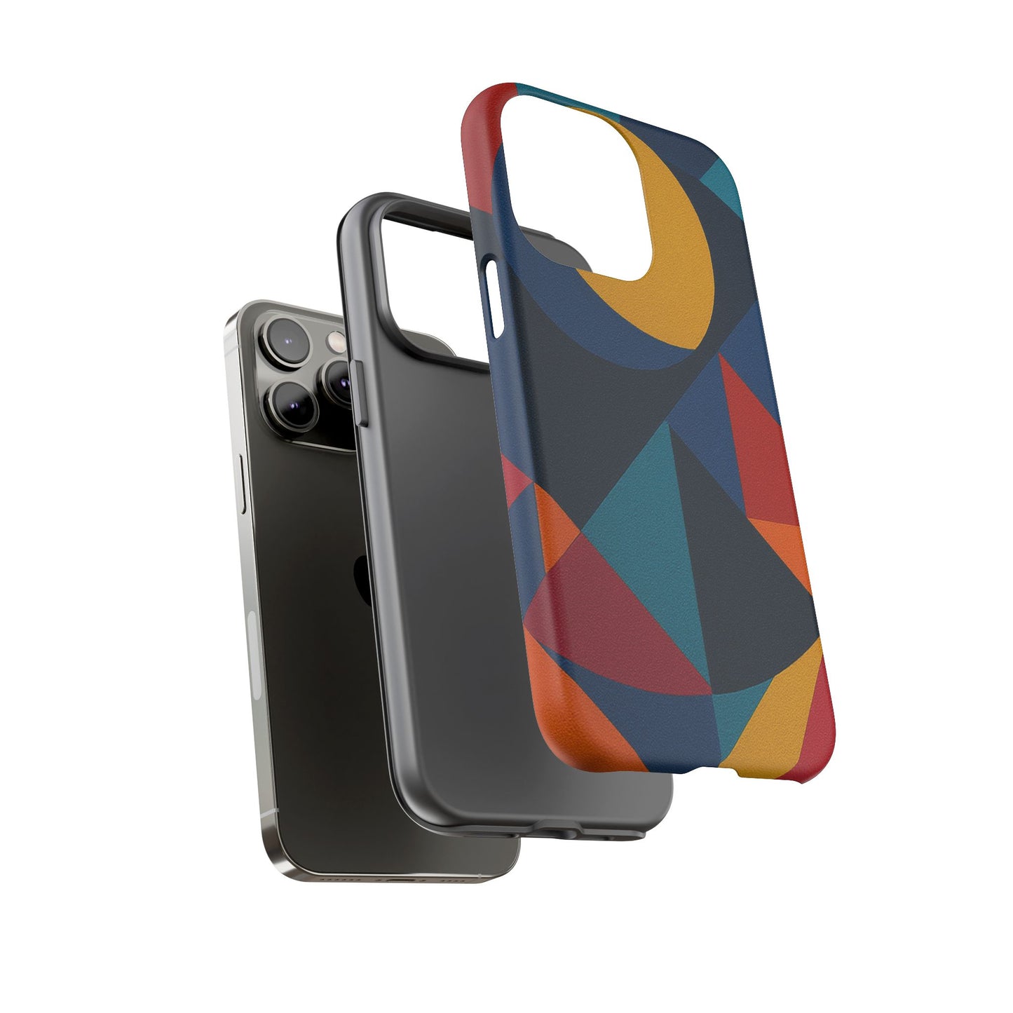 Vibrant Phone Case, Colorful Phone Cover, Geometric Design, Artistic Gift, Trendy Accessory, Vibrant Colors, Unique Design