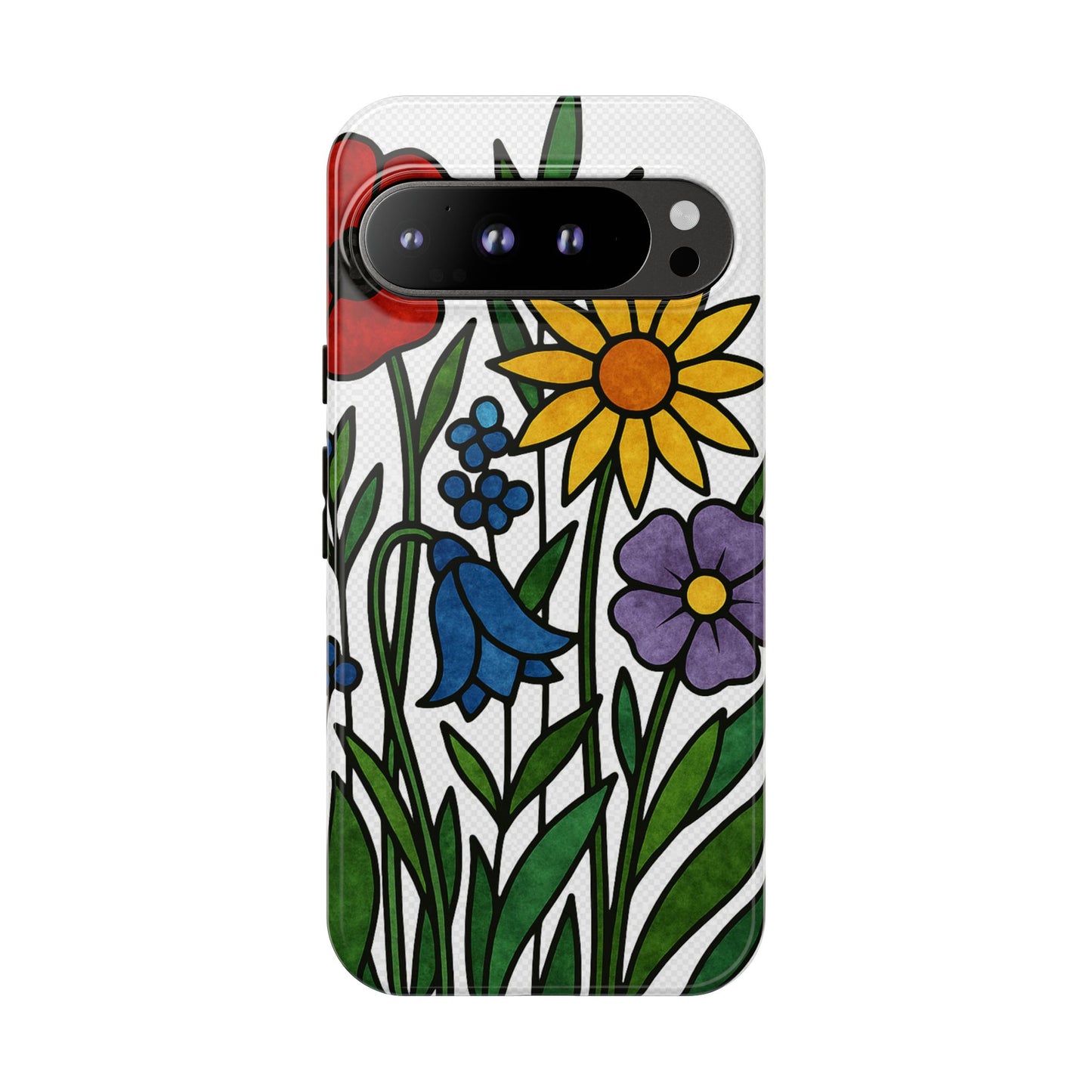 Floral Phone Case, Vibrant Flower Design, Tough Protection, Gift for Nature Lovers, Spring Decor