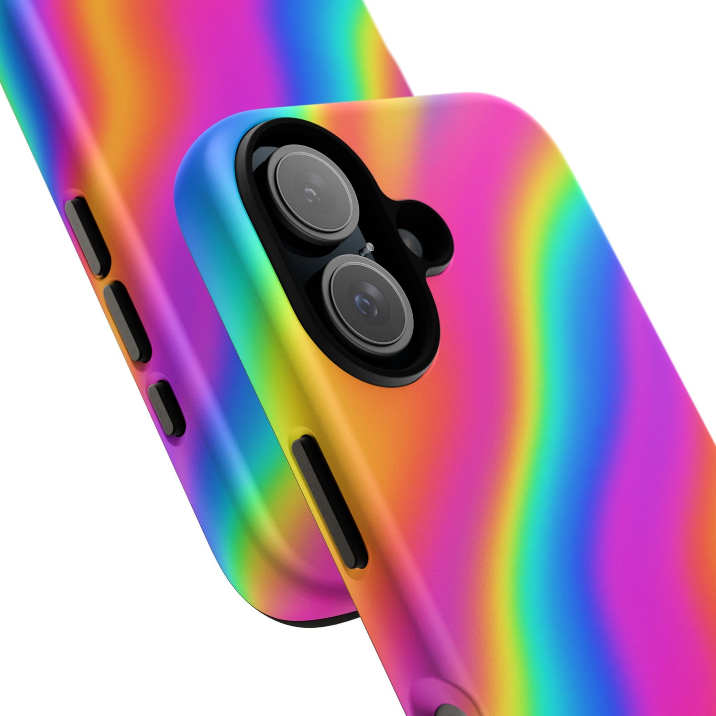 Rainbow Wavy Phone Case - Colorful Tough Cases for Stylish Protection, LGBTQ+ Pride Gift, Trendy Phone Accessory, Birthday, Holiday Present
