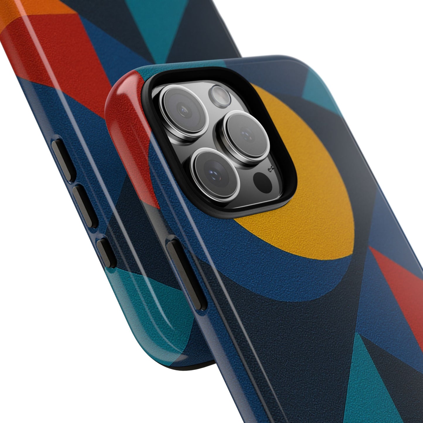 Vibrant Phone Case, Colorful Phone Cover, Geometric Design, Artistic Gift, Trendy Accessory, Vibrant Colors, Unique Design
