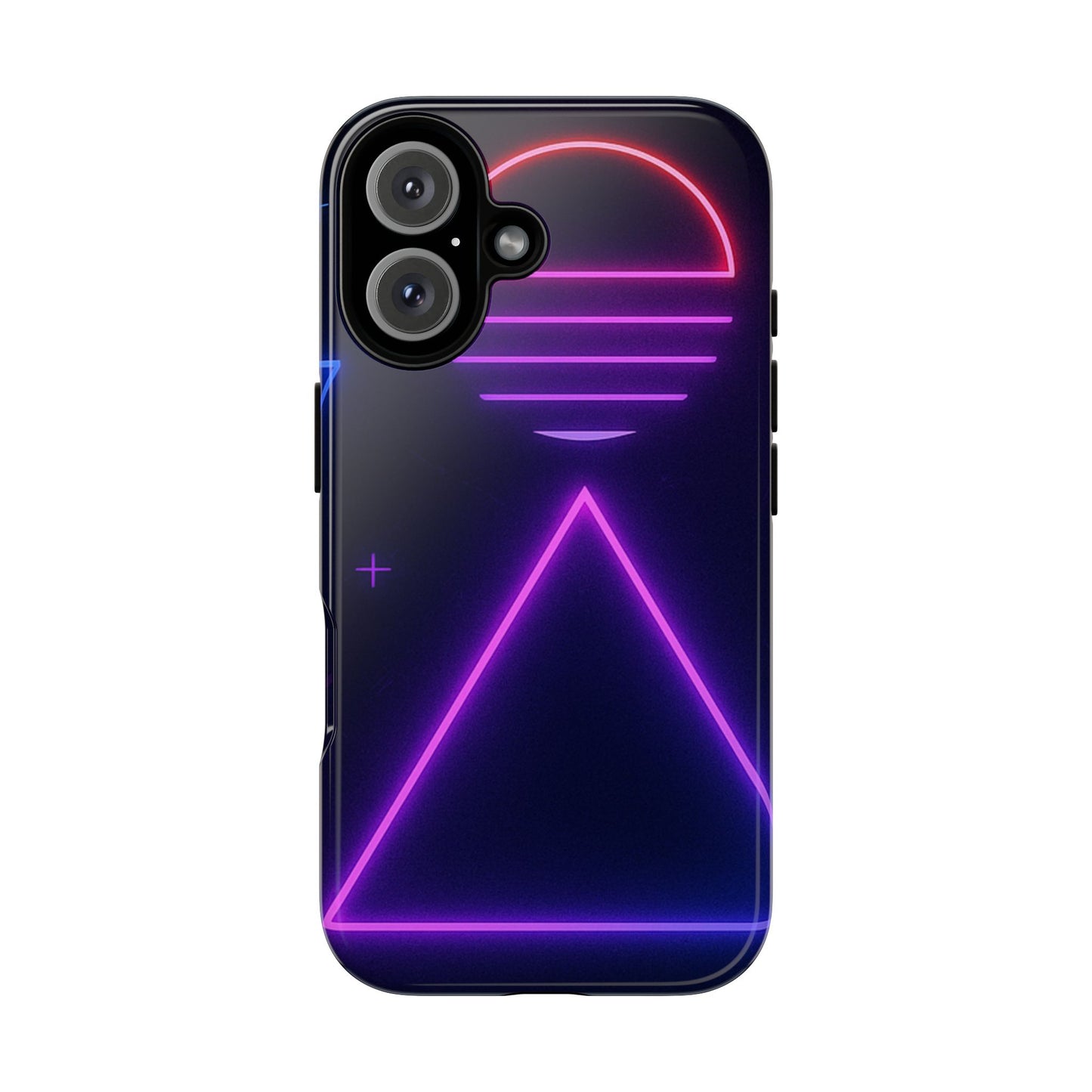 Retro Neon Phone Case, Tough Cases for iPhone, 80s Aesthetic Phone Cover, Abstract Neon Design, Gift for Tech Lovers