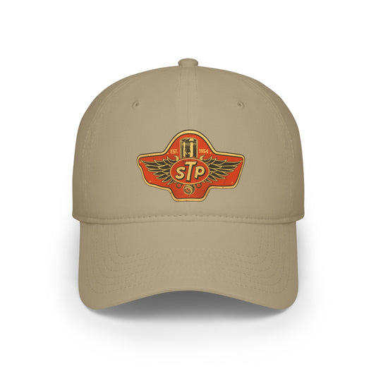 Retro STP Low Profile Baseball Cap, Vintage Cap, Casual Hat, Racing Merch, Outdoor Accessory, Gift for Car Enthusiasts