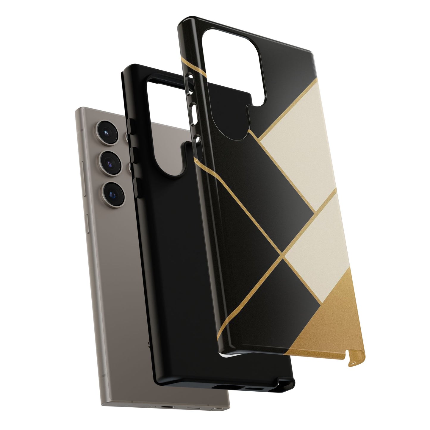 Chic Phone Case, Stylish Phone Cover, Geometric Design Case, Protective Mobile Case, Modern Phone Protector