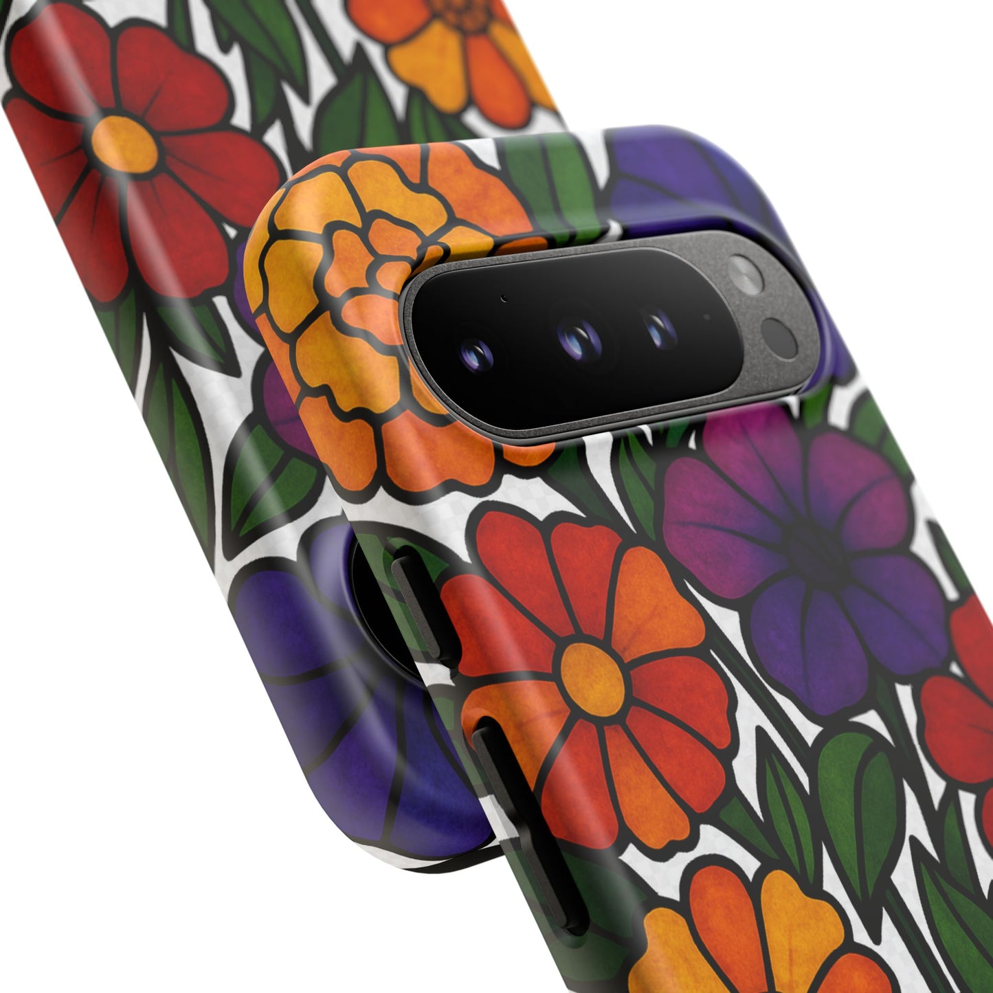 Floral Phone Case, Tough Cases with Colorful Flower Design, Gift for Flower Lovers, Summer Accessories, Trendy Phone Cover