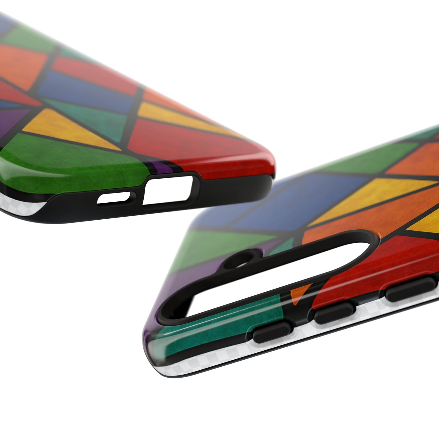 Colorful Phone Case, Stained Glass Pattern, Artistic Phone Cover, Unique Smartphone Protection, Vibrant Gift for All Occasions