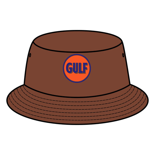 Gulf Logo Bucket Hat, Summer Accessory, Unisex Fashion, Beachwear, Casual Street Style, Gift for Him/Her