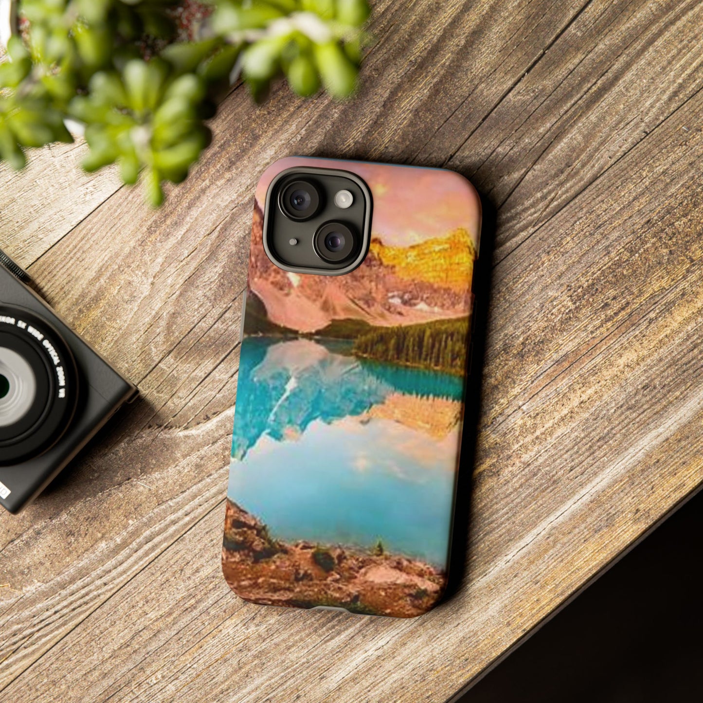 Nature-Inspired Phone Case with Mountain and Lake Design, Aesthetic Tough Cases for Outdoor Lovers, Phone Protection, Gift for Nature [...]