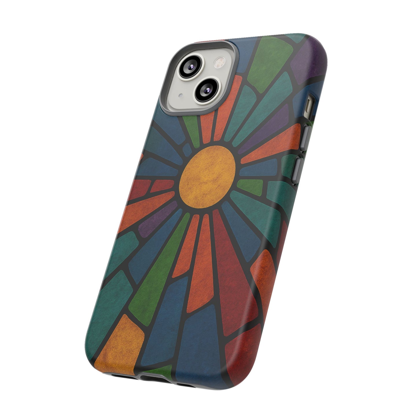Colorful Stained Glass Phone Case, Tough Cases, Artistic Phone Cover, Vibrant Mobile Accessory, Unique Gift for Art Lovers