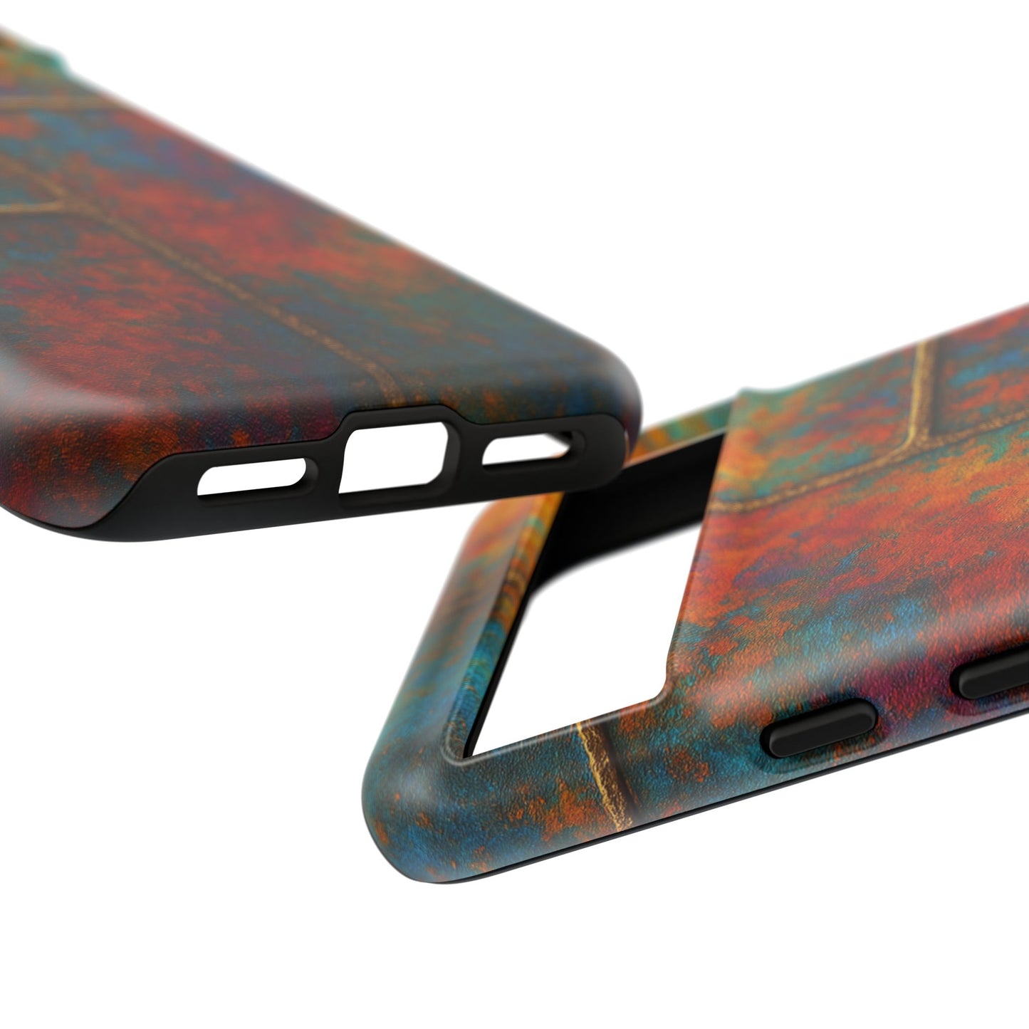 Colorful Textured Phone Case, Vibrant iPhone Cover, Tough Protective Shell, Unique Mobile Accessory, Artisan Phone Protection