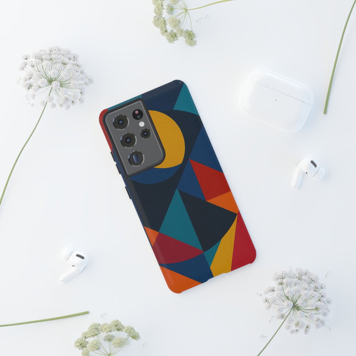 Vibrant Phone Case, Colorful Phone Cover, Geometric Design, Artistic Gift, Trendy Accessory, Vibrant Colors, Unique Design