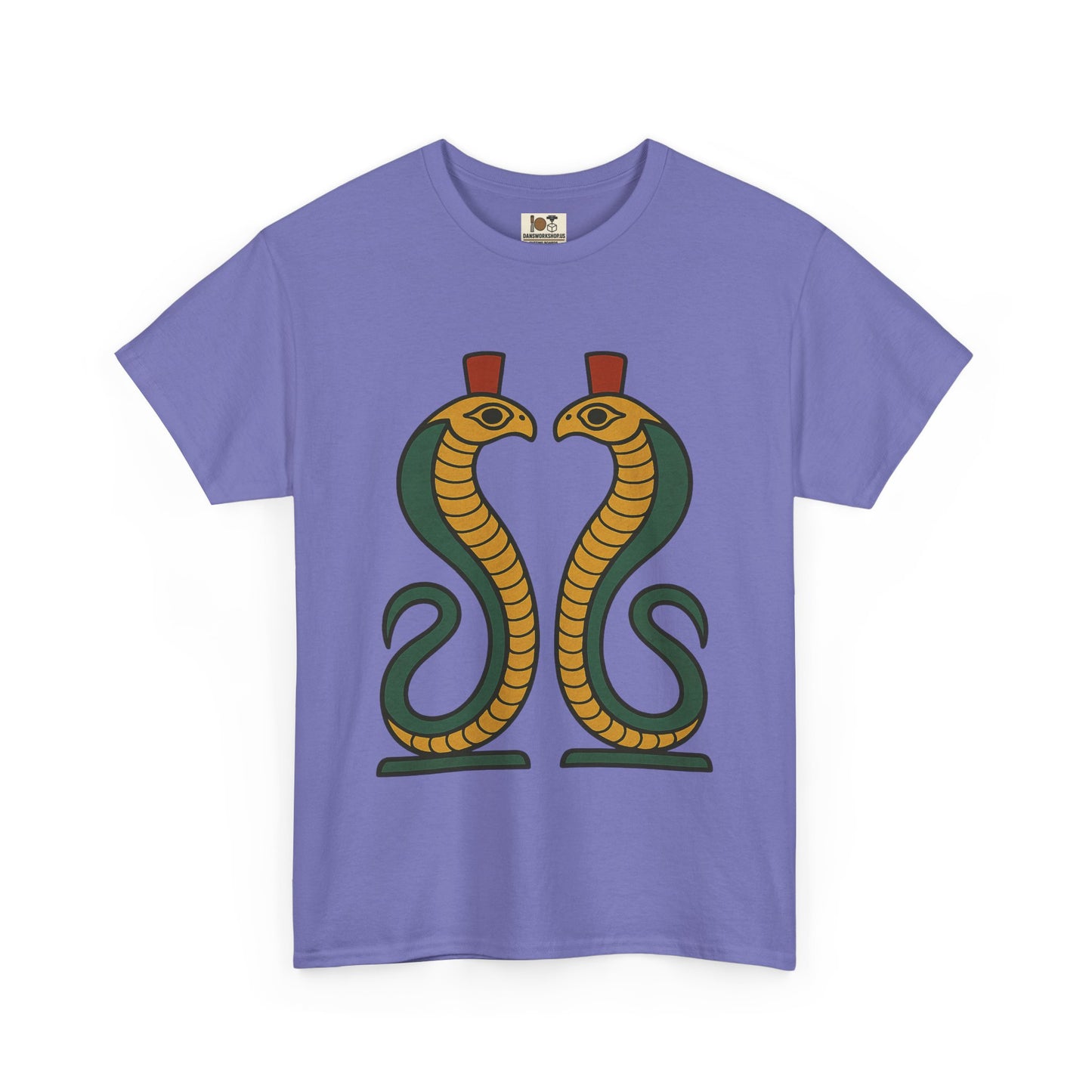 Cobra Graphic Tee - Unisex Heavy Cotton T-Shirt, Vintage Snake T-Shirt, Cool Graphic Tee, Animal Lover Gift, Summer Casual Wear, Egyptian