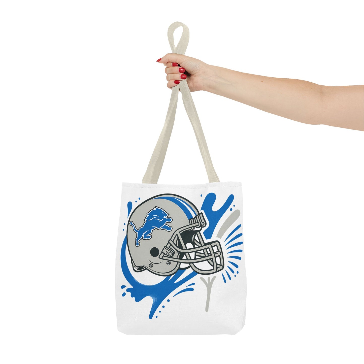 Sporty Tote Bag, Floral Football Tote, Game Day Bag, NFL Team Spirit Bag, Birthday Gift for Sports Fans, Everyday Use Bag