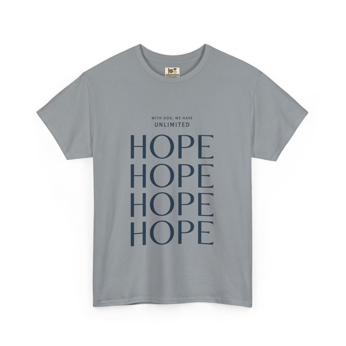 Unisex Heavy Cotton Tee: 'HOPE' Motivational T-Shirt, Gift for Inspiration, Casual Wear, Fundraiser Apparel, Positive Vibes