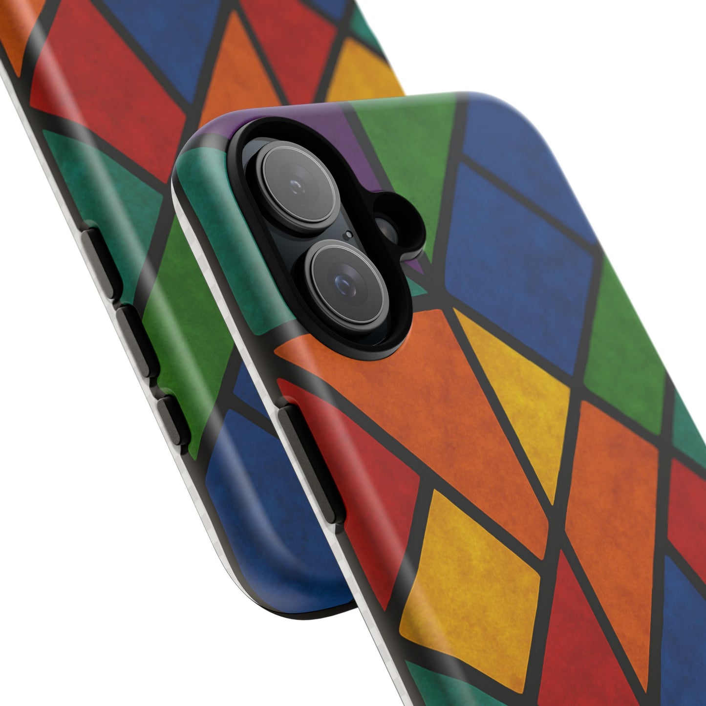 Colorful Phone Case, Stained Glass Pattern, Artistic Phone Cover, Unique Smartphone Protection, Vibrant Gift for All Occasions