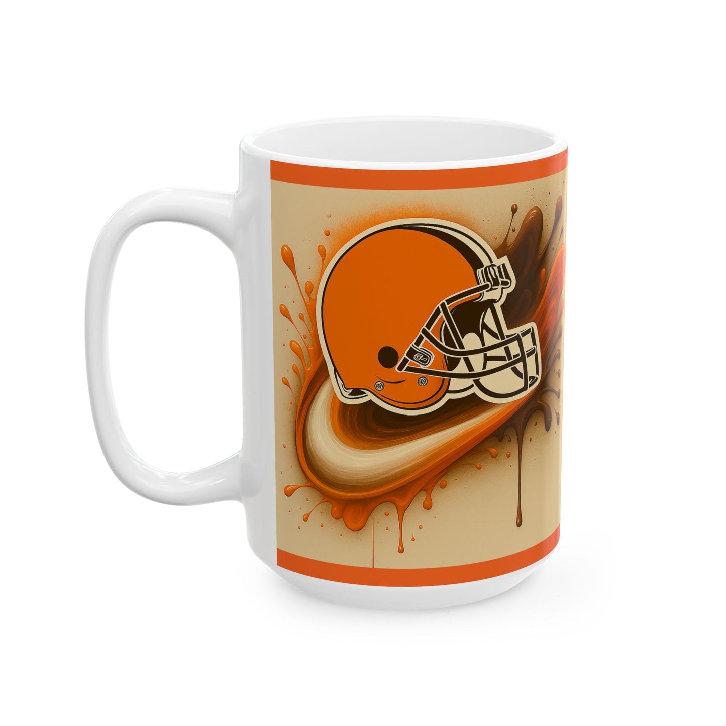 Cleveland Browns Fan Ceramic Mug, 11oz or 15oz, NFL Gift, Sports Coffee Cup, Football Fan Merchandise, Game Day Drinkware