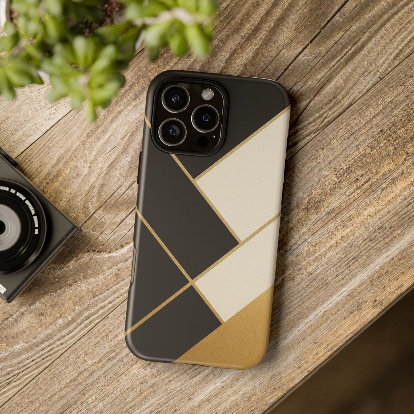 Chic Phone Case, Stylish Phone Cover, Geometric Design Case, Protective Mobile Case, Modern Phone Protector