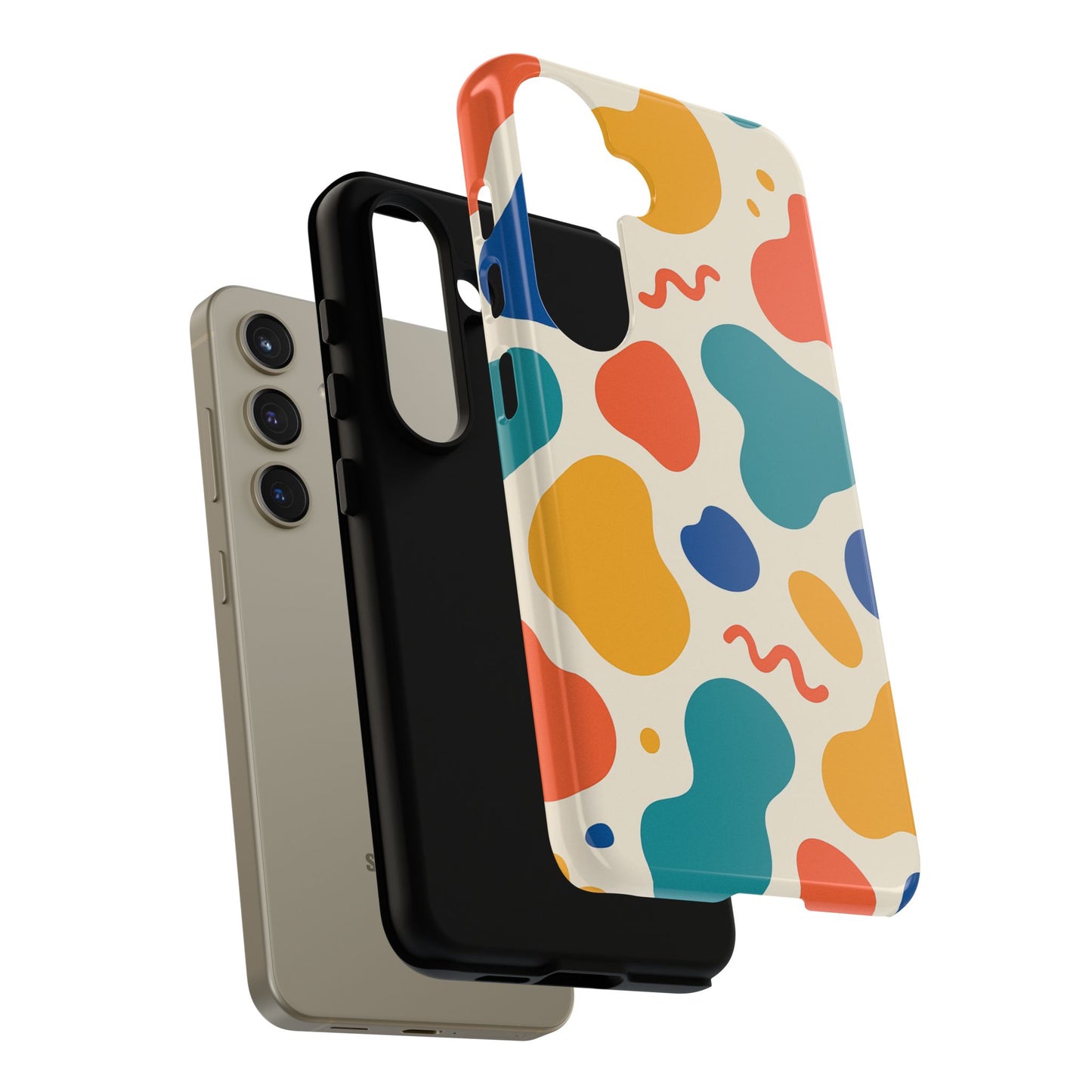 Colorful Phone Case with Abstract Design, Stylish Phone Cover, Trendy Tech Accessory for Her, Unique Gift Idea, Fun Patterned Case
