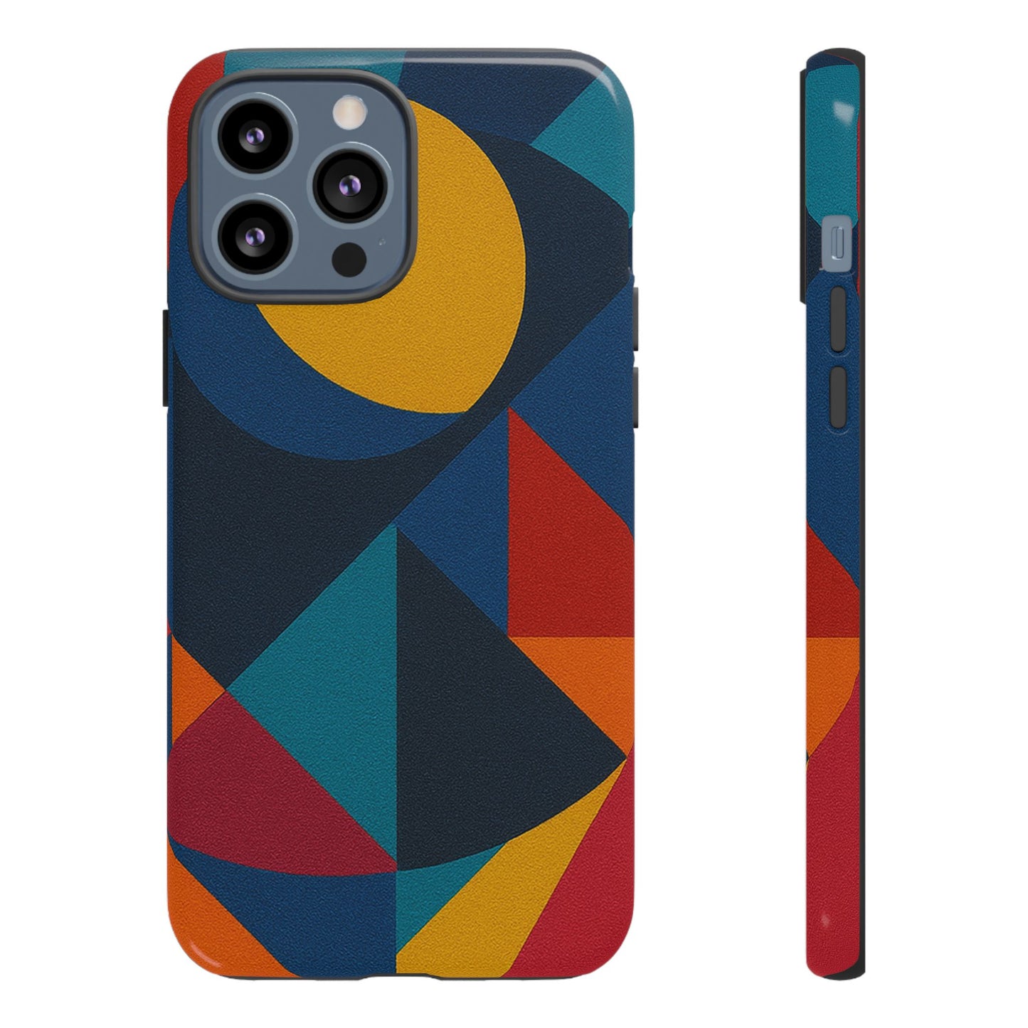 Vibrant Phone Case, Colorful Phone Cover, Geometric Design, Artistic Gift, Trendy Accessory, Vibrant Colors, Unique Design
