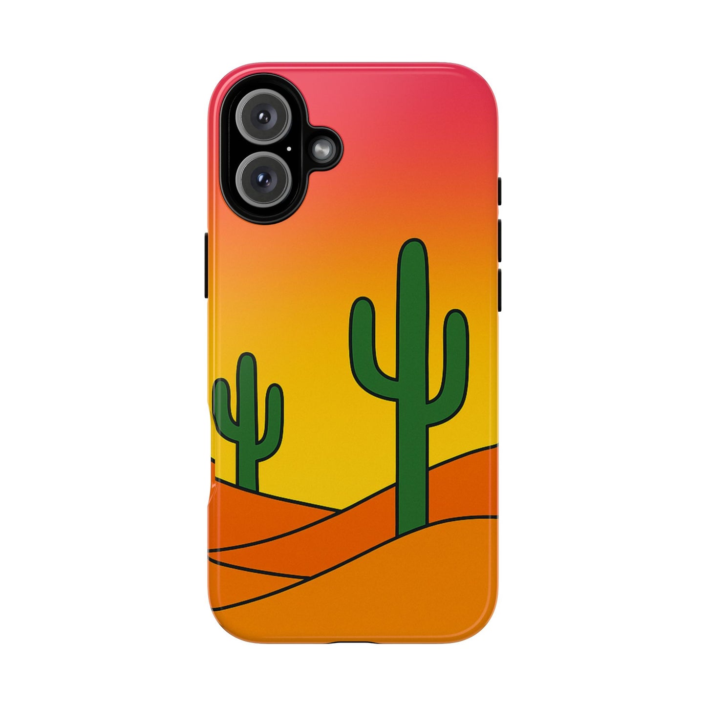 Desert Vibes Phone Case, Tough Cases, Cactus Design, Colorful Phone Cover, Summer Aesthetic, Unique Gift Idea